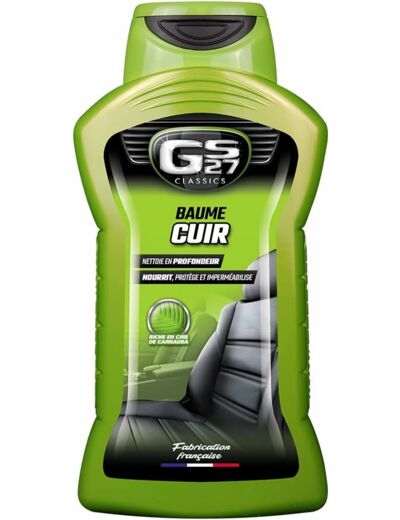 GS27 - Baume Cuir Voiture - Entretien Cuir Voiture Naturel, Teinté ou Simili - Protège et Imperméabilise - 375 ML Unique