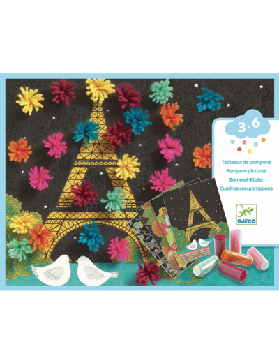 Explosion de pompons - Collage Pompons - DJ09872