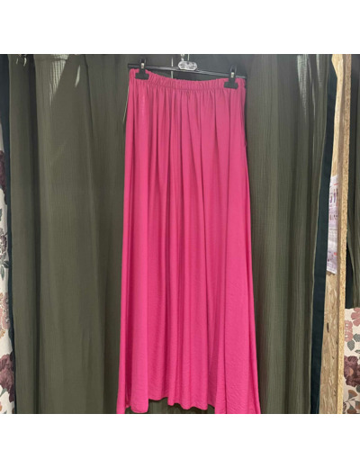 Robe longue rose fuchsia