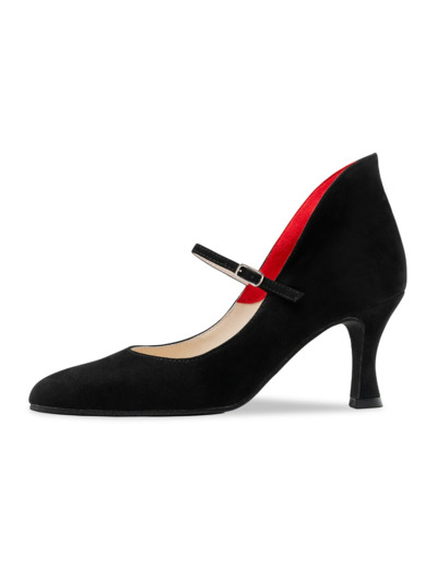 Morgana 65 - Chaussures de danse fermées noires et rouges - Werner Kern