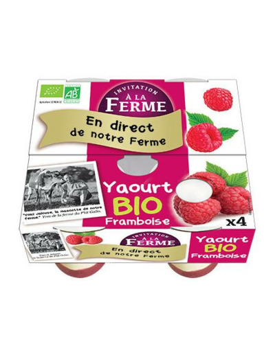 Yaourt framboises 4x125g - Abc Bio