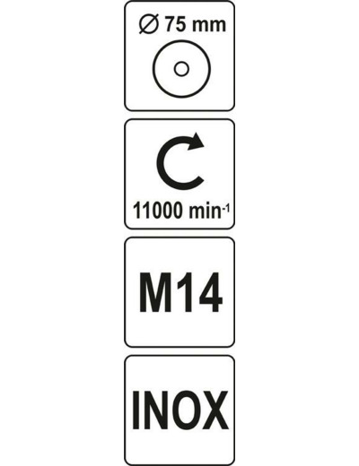 YT-4768 / Brosse boisseau 75 mm acier torsadé pour meuleuse