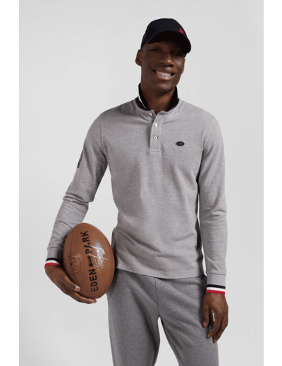 Polo manches longues Eden Park gris