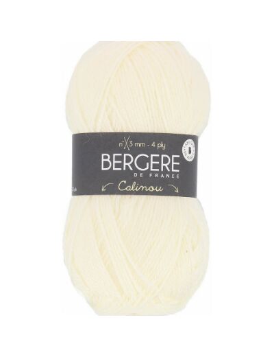 Pelote de laine à tricoter et au crochet Bergere de France - lait - Calinou