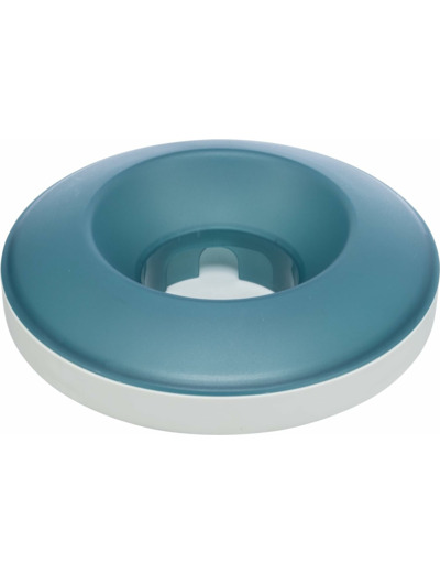 TRIXIE Slow Feeding gamelle Rocking, en Plastique/TPR, 0,5 l/ 23 cm, Gris/Bleu - 25285