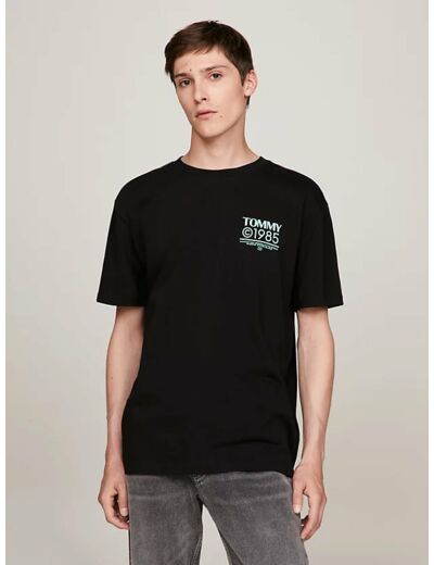 T-Shirt Tommy Jeans noir en coton bio