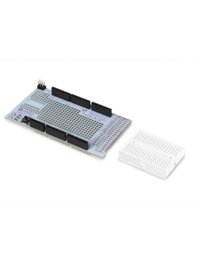 Protoshield pour Arduino® Mega, prototypage mini breadboard, bouton de réinitialisation, led