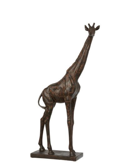 Girafe resine marron