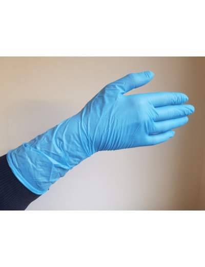 Gants Nitrile Bleu Non Poudrés Long Naturex 626