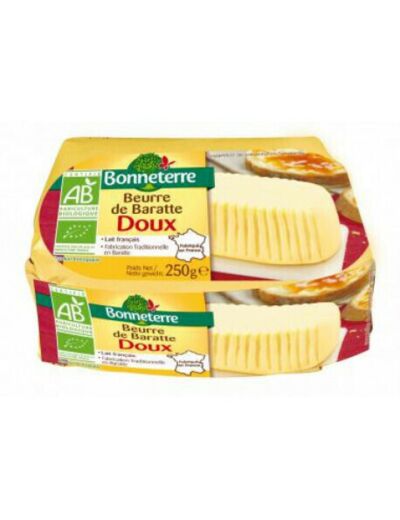 Beurre de baratte doux 250g - Abc Bio