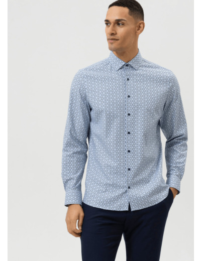 Chemise à motifs OLYMP bleue