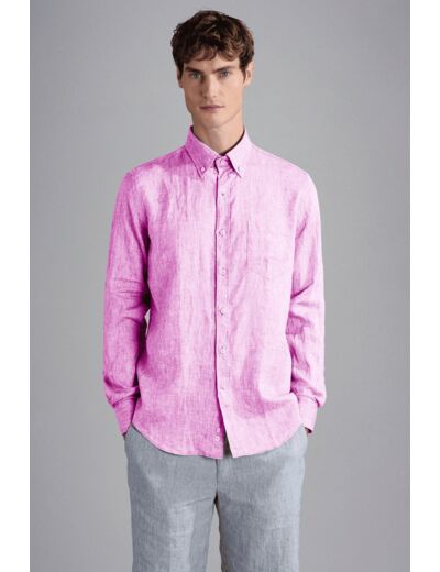 Chemise Paul & Shark rose en lin