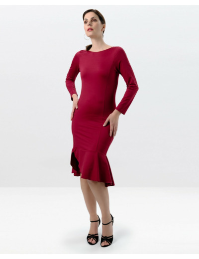 Zuri - Robe de danse bordeaux manches longues - Werner Kern