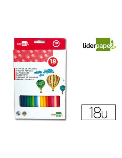 Crayon de couleur x18 LIDERPAPEL