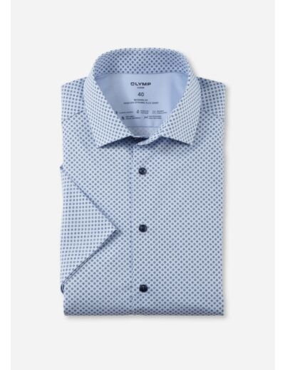 Chemise manches courtes OLYMP bleue