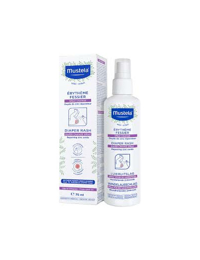 Diaper change spray, érythème fessier, oxyde de zinc réparateur, 75ml, MUSTELA