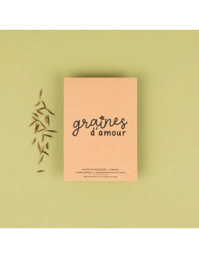 SACHET DE GRAINES "GRAINE D'AMOUR" - LA FABRIQUE A SACHETS