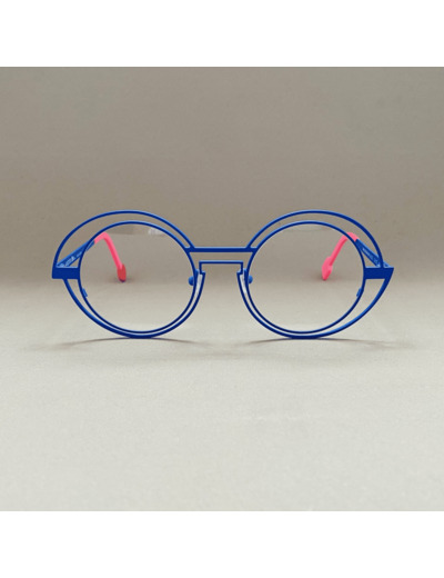 Lunettes de vue Val De Loire Wire de la Marque Sabine Be Coloris Bleu / Rose Fluo