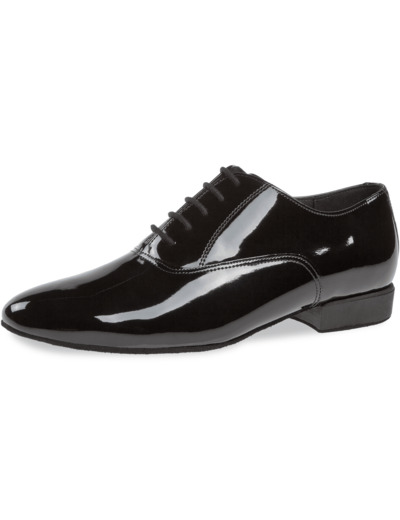 180-075-038 - Chaussures de danse en vernis noir pour homme talon de 2cm- Diamant