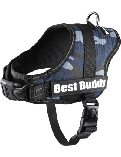 Harnais Best Buddy Pluto Bleu Camouflage XS 40-55CM*25MM