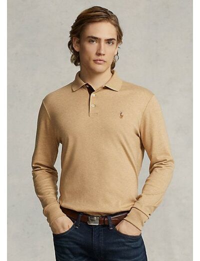 Polo manches longues Ralph Lauren beige