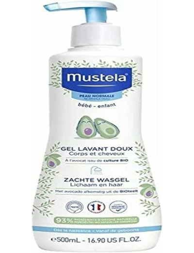 Gel lavant doux corps et cheveux, à l'avocat, 500ml, MUSTELA