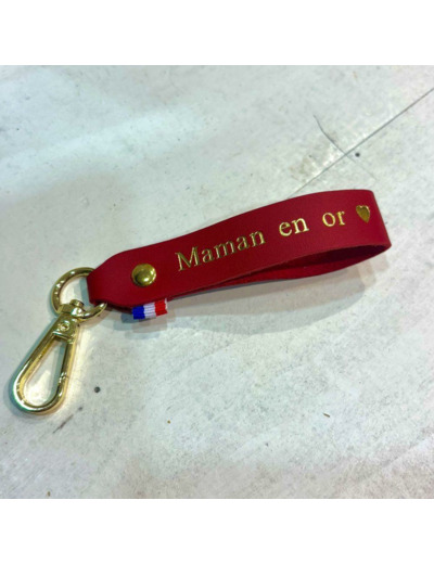 PORTE CLES MAMAN EN OR
