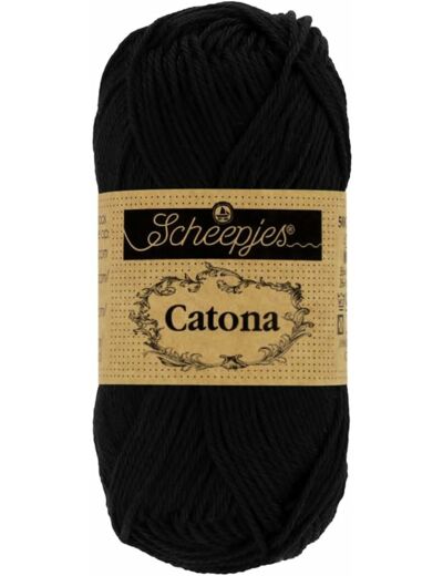 110 - Coton Scheepjes Catona - Noir de Jais – 1 x 100 g