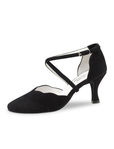 Odile 672-60 - Chaussures de danse daim noir pour femme - Anna Kern