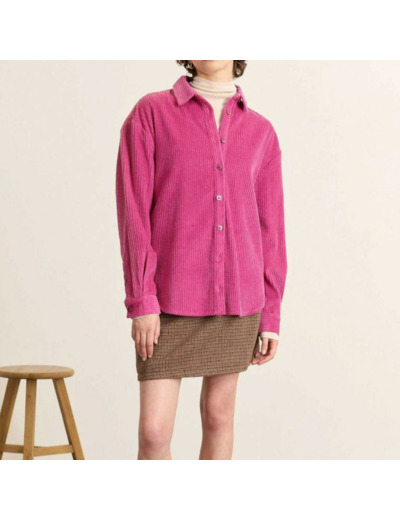 CHEMISE VELOURS BEN ROSE - GARANCE