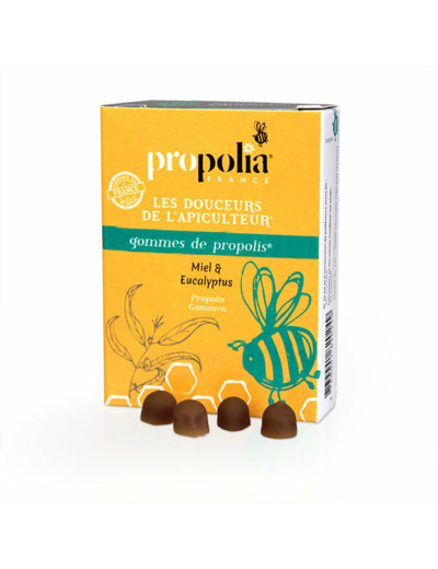 Gommes de propolis Miel Eucalyptus, Boite de 45 gommes • 45 g