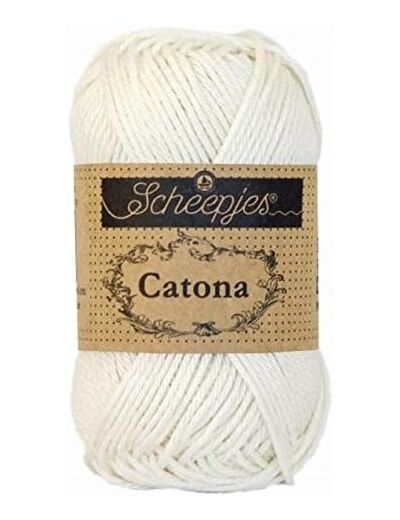 105 - Coton Scheepjes Catona - Blanc Nuptial – 1 x 100 g