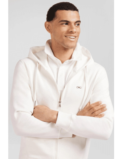 Sweat zippé à capuche Eden Park beige