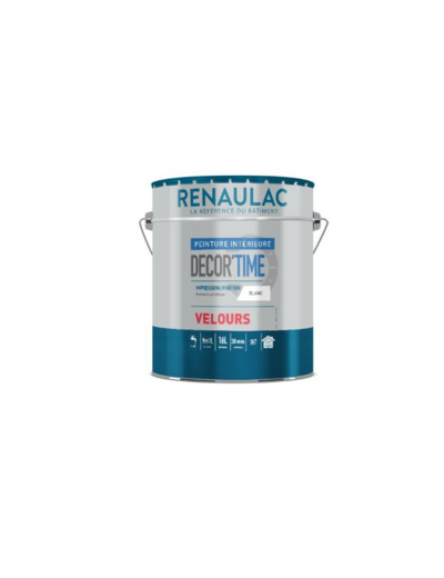 Peinture renaulac  gamme pro Blanc aspect velour decortime 12 L 108m²