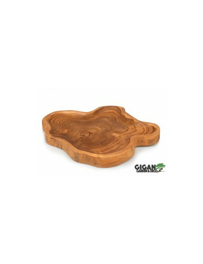 ASSIETTE BOIS TECK NATUREL 37 X 35 X 3 CM