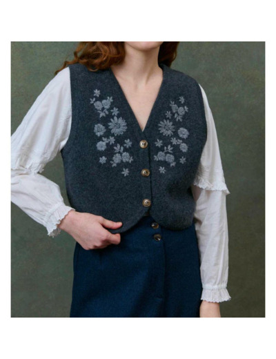 GILET IBINKA CHARCOAL - LOUISE MISHA