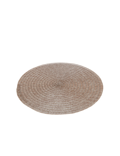 Set De Table Rond Tisse Marron Clair