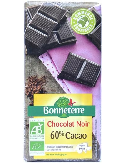 BONNETERRE Chocolat Noir 60% 100G Bio