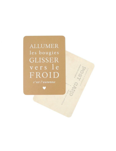 CARTE POSTALE ALLUMER LES BOUGIES