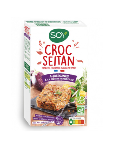 Croc seitan aubergines 2x100g - Abc Bio