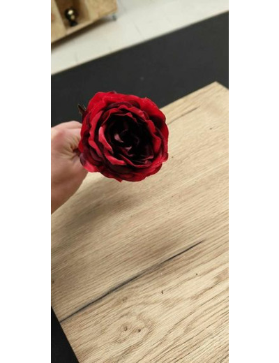 Rose 1 Tige Plastique Rouge/Or