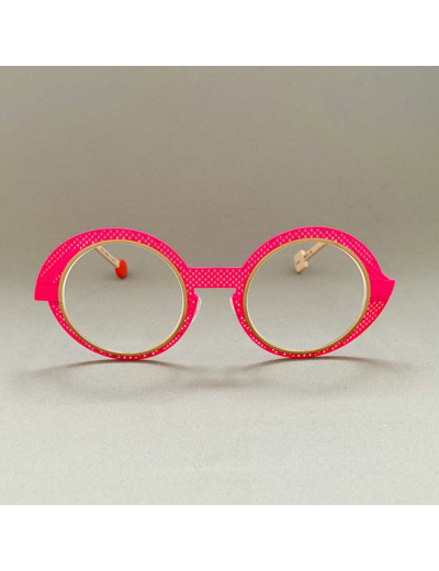 Lunettes de vue Val De Loire de la Marque Sabine Be Coloris Rose Fluo / Or