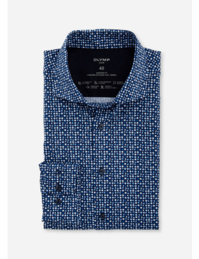 Chemise à motifs OLYMP marine