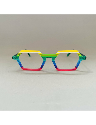 Lunettes de Vue De la Marque Wissing Modèle 3371 Coloris Vert-Multicouleurs – Monture Unique