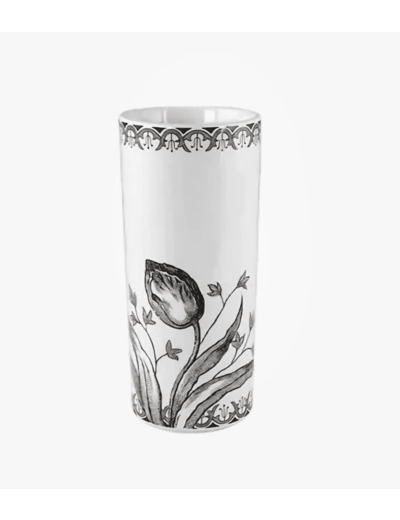 VASE DROIT PETIT - TULIPES NOIRES - ∅ 6,6 CM. H 15 CM -GIEN