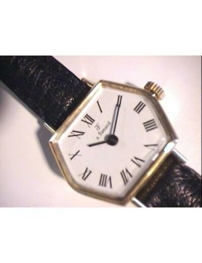 Montre or jaune cuir