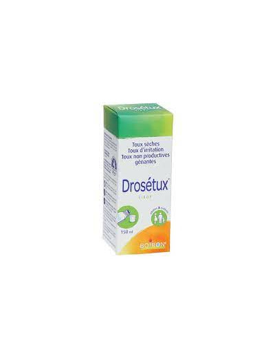 Drosétux sirop, toux sèches/ toux d'irritation/ toux non productives gênantes, adultes et enfants, 150ml, boiron