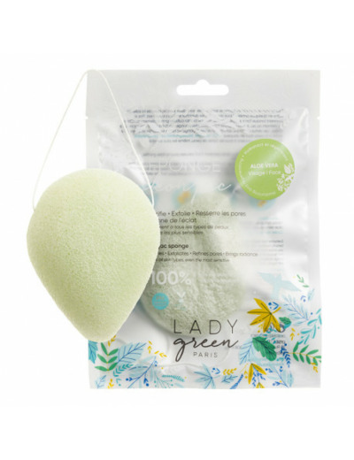 Eponge Konjac aloe vera Lady Green - Institut "Au 124"