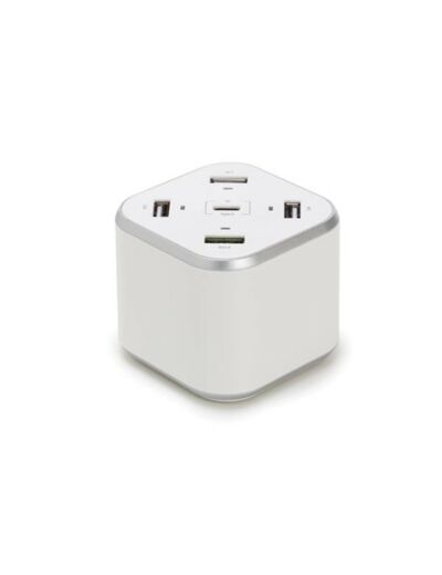 Station USB SMART avec 3 x USB + 1 x USB Fast Charge QC 3.0 + 1 x sorties Type-C - max. 9,6 A - max. 48 W - blanc