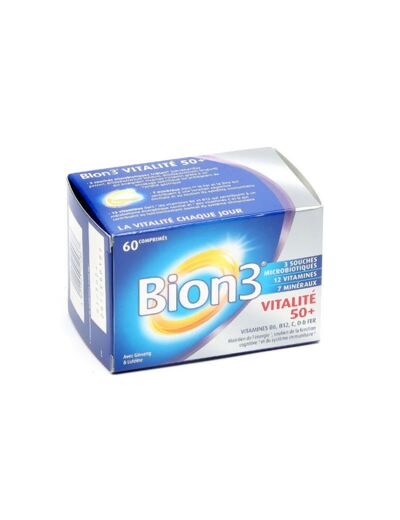 Bion 3, vitalité 50 +, 60 comprimés